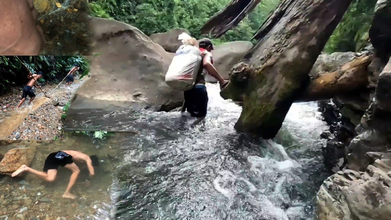 gold digger journey to the location of gold | overnight upstream of the river lookingfor fish mining