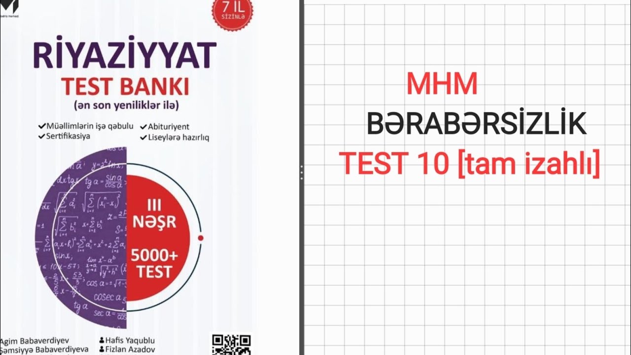 MHM BƏRABƏRSİZLİK TEST 10