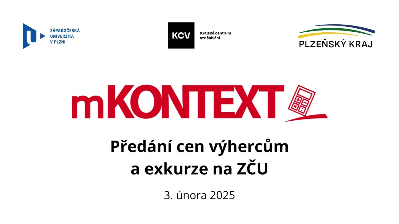 mKONTEXT 2025 - Předání cen výhercům a exkurze na ZČU