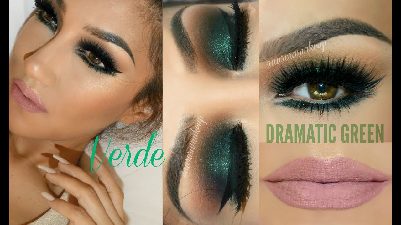 @auroramakeup -Look Verde Oscuro ( Dramatic GREEN)