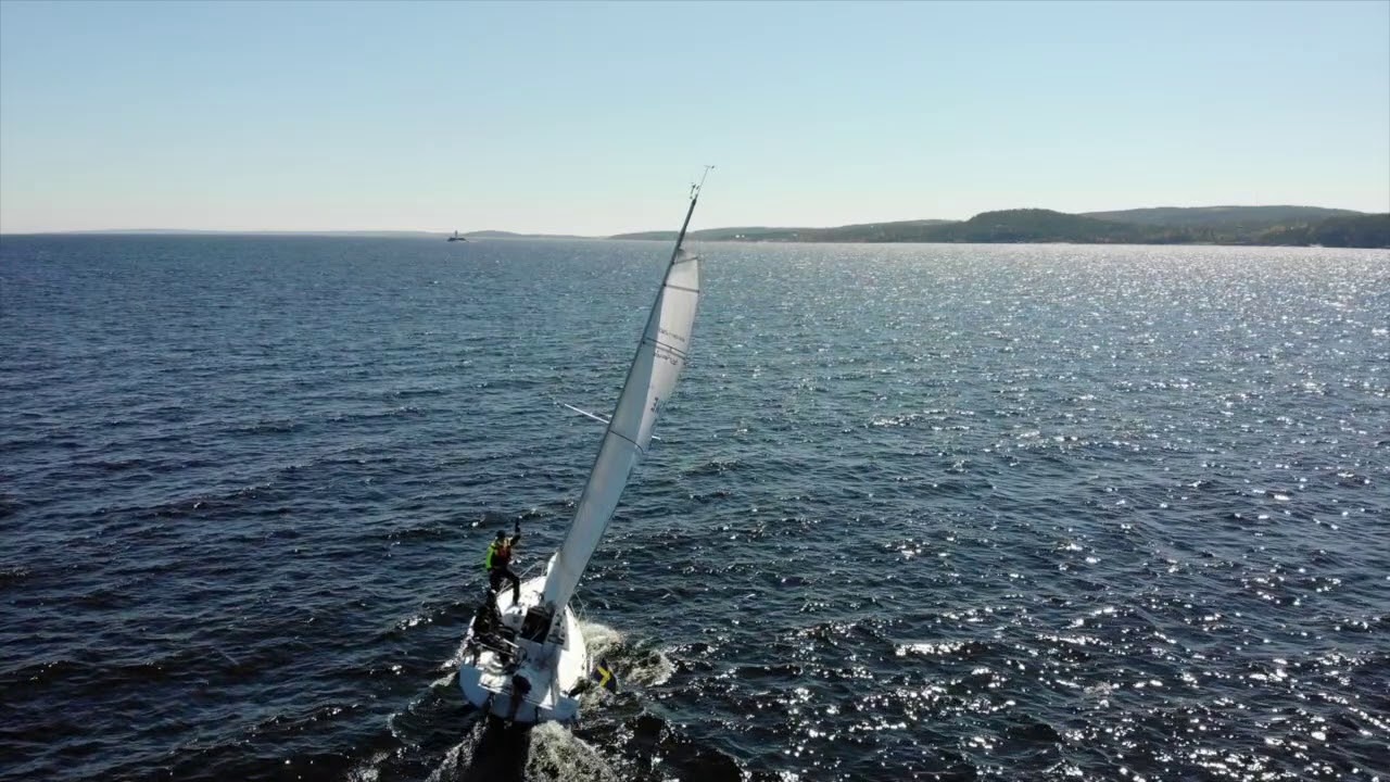 Drone footage Elan 210 sailing