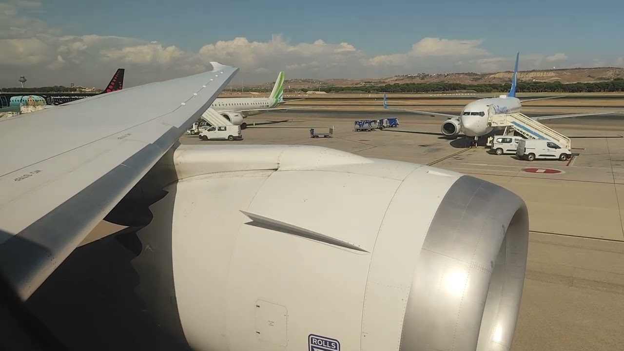 Arranque de motores Rolls roice trent 1000 en boeing 787-9. 