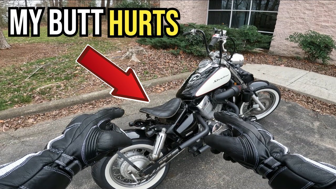 Подпрыгиваю на сиденье моего HONDA SHADOW BOBBER!