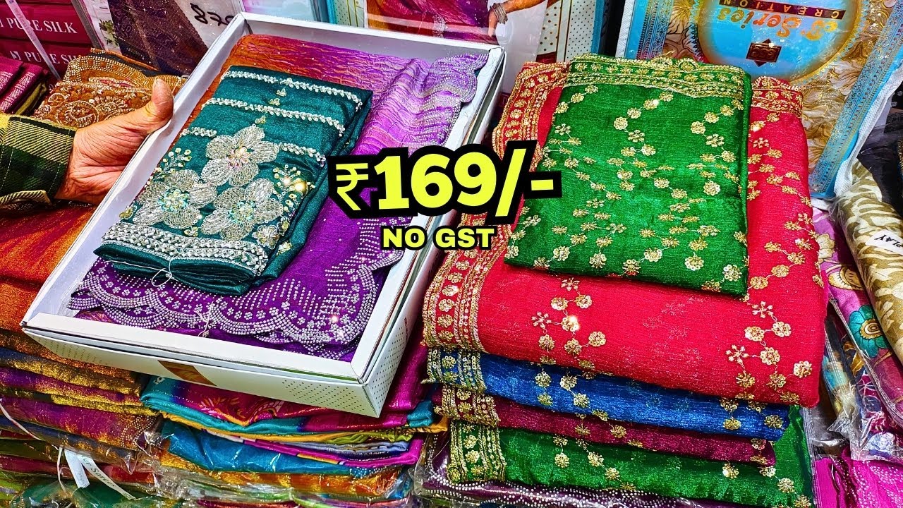 ఇంత తక్కువ ధరలో కొత్త చీరలు 😱| Madina Wholesale Fancy Sarees Hyderabad