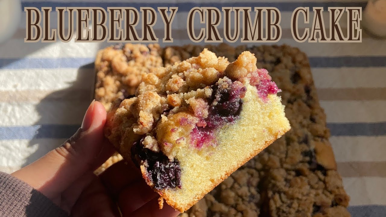 Soft Fluffy Blueberry Crumb Cake ♡ Bake With Me