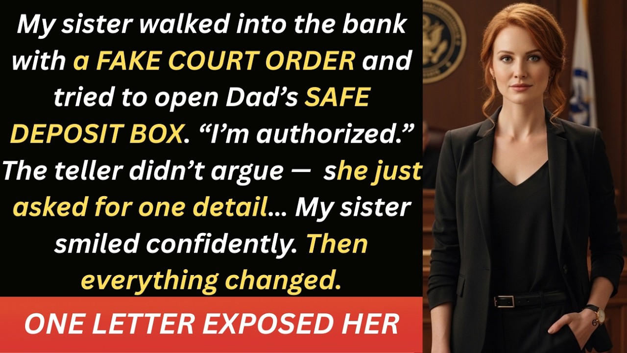 My Sister Brought a Fake Court Order to the Bank… She Didn’t Know Dad Was Still Alive