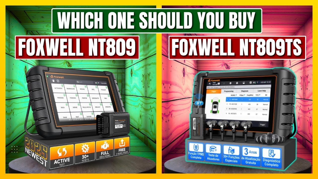 Сравнение Foxwell NT809 и NT809TS | TPMS, активные тесты, обновления с пояснениями!