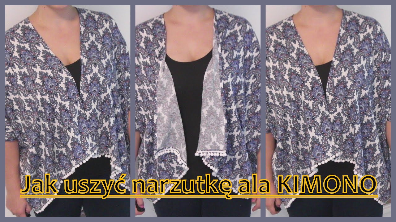 Jak uszyć narzutkę ala kimono z 1 metra materiału