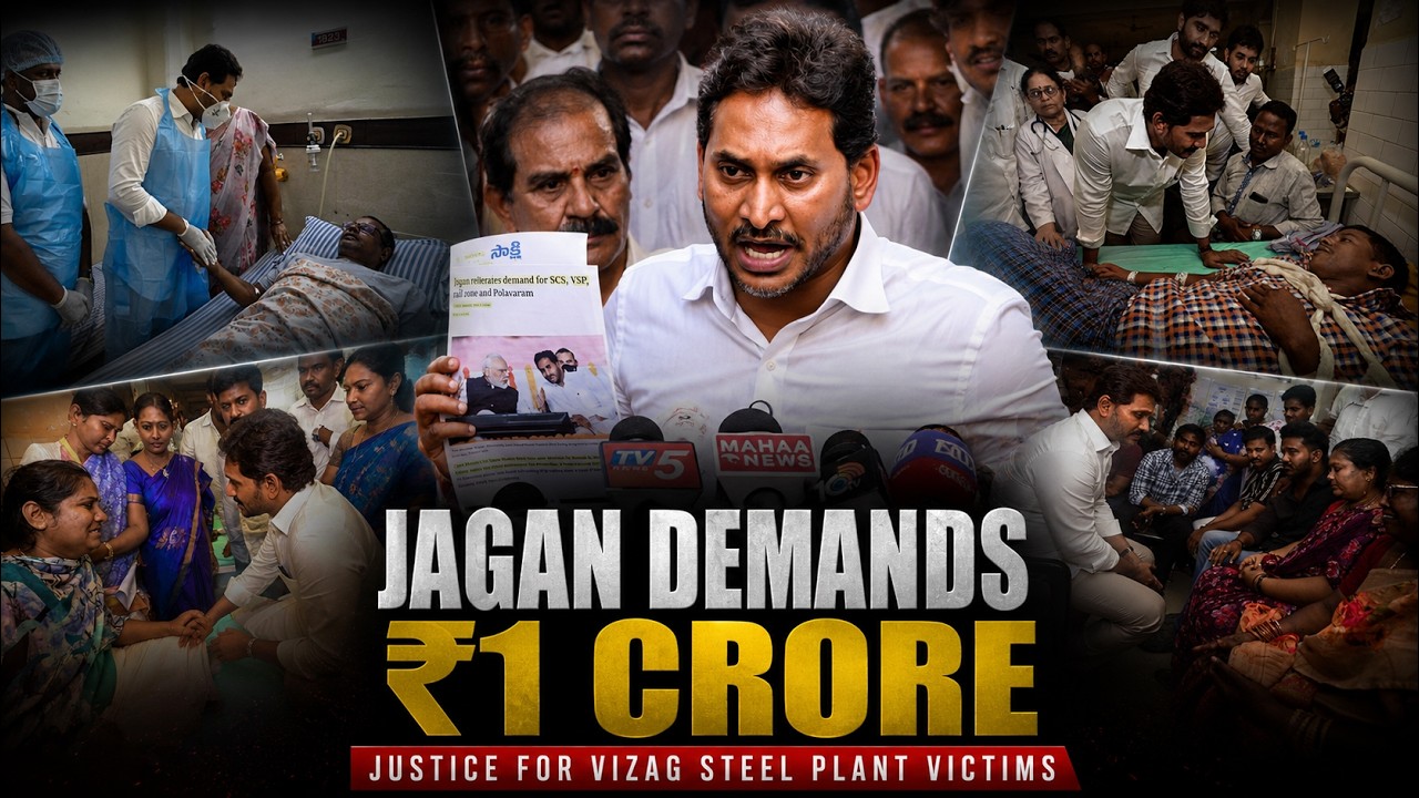 Political War in AP: Jagan Demands ₹1 Crore Compensation After Vizag Steel Plant Tragedy