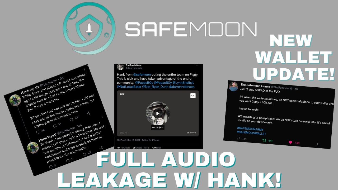 SAFEMOON WALLET UPDATE AND FULL HANK RECORDING LEAKED ABOUT SAFEMOON!