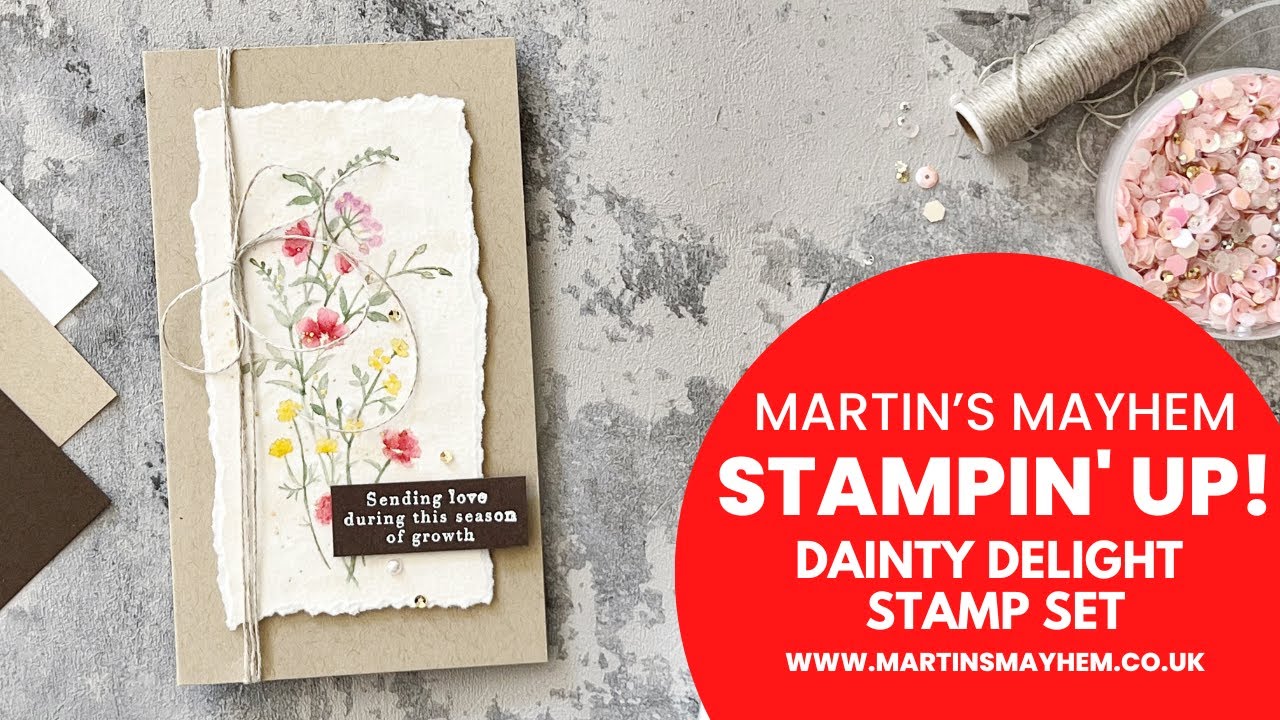 No Line Watercoluring Technique | Stampin' Up! Dainty Delight Stamp Set | Martin's Mayhem