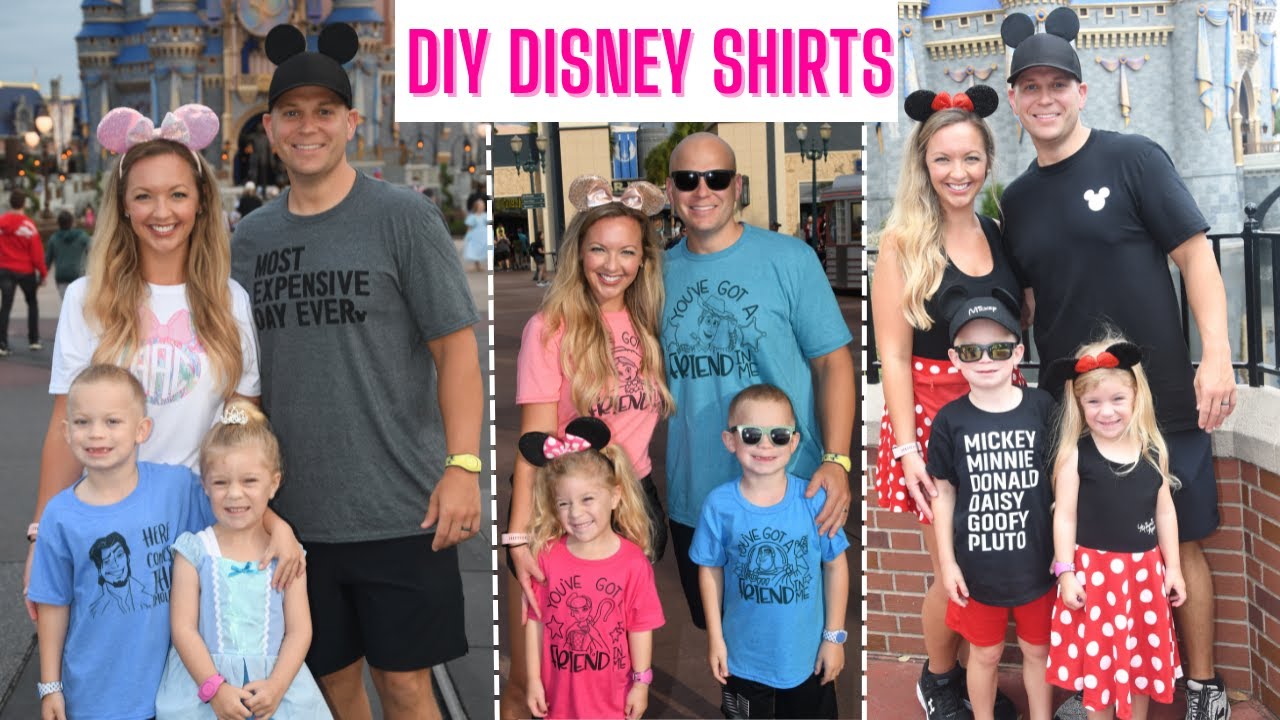 Work With Me! Make DIY Disney Shirts with me! Matching Family Tees using Vinyl and Sublimation