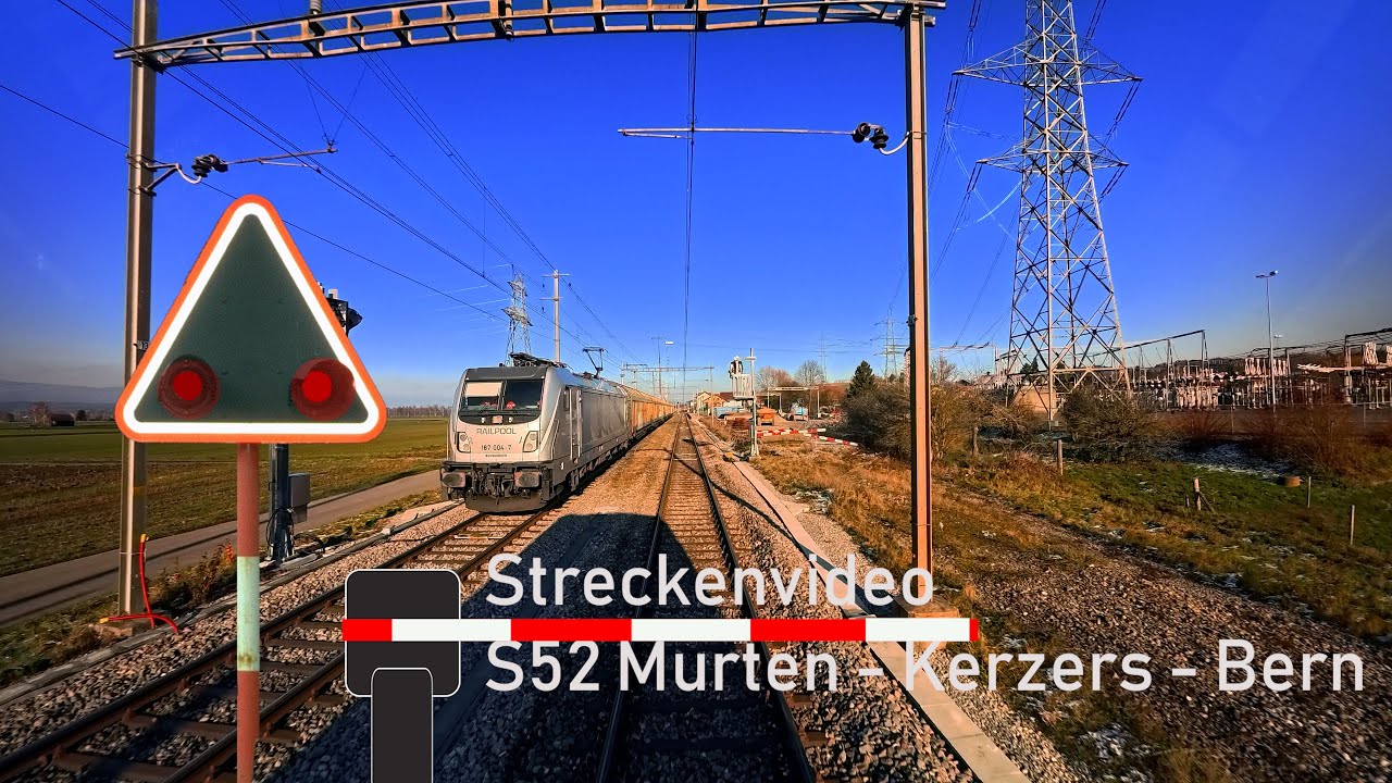Führerstandsmitfahrt / cab ride S52 Murten - Bern 🚃 BLS RABe525 NINA  ☀️