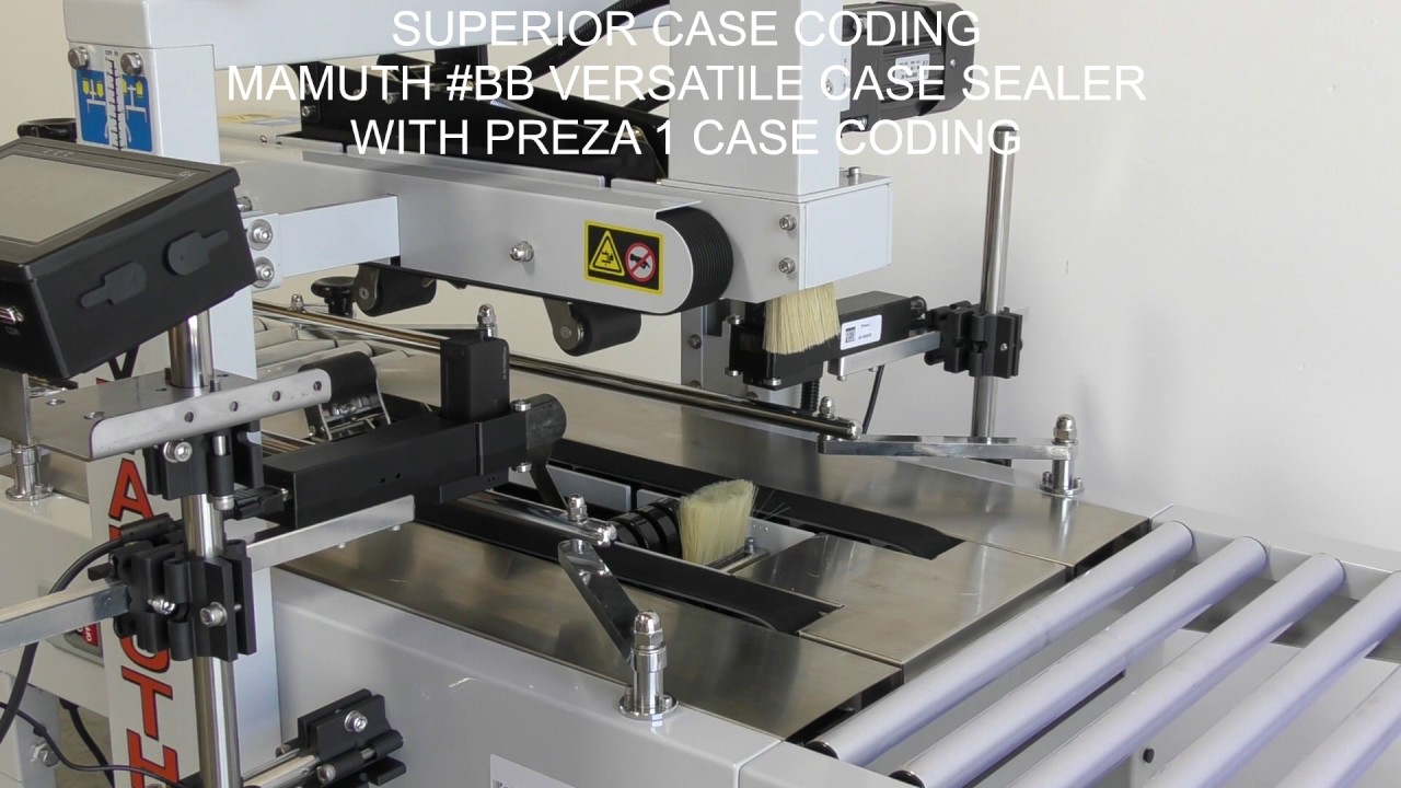MAMUTH BB Versatile Case Sealer with Preza 1 Case Coding Video