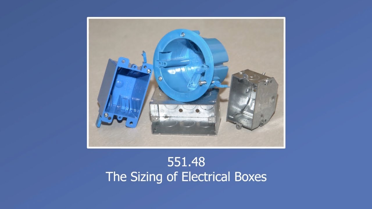 The Sizing of Electrical Boxes