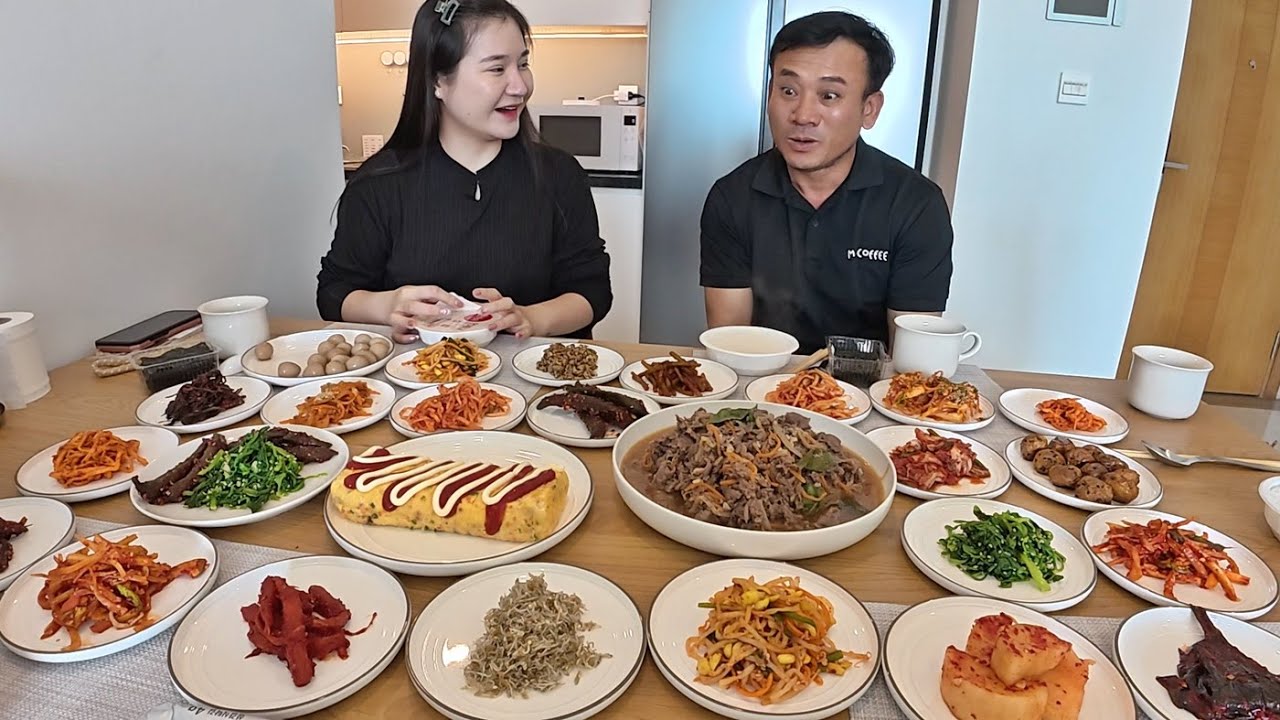 난생처음 상다리 휘어지게 차려진 한정식을 보고 놀란 베트남 오렌지 아저씨😮