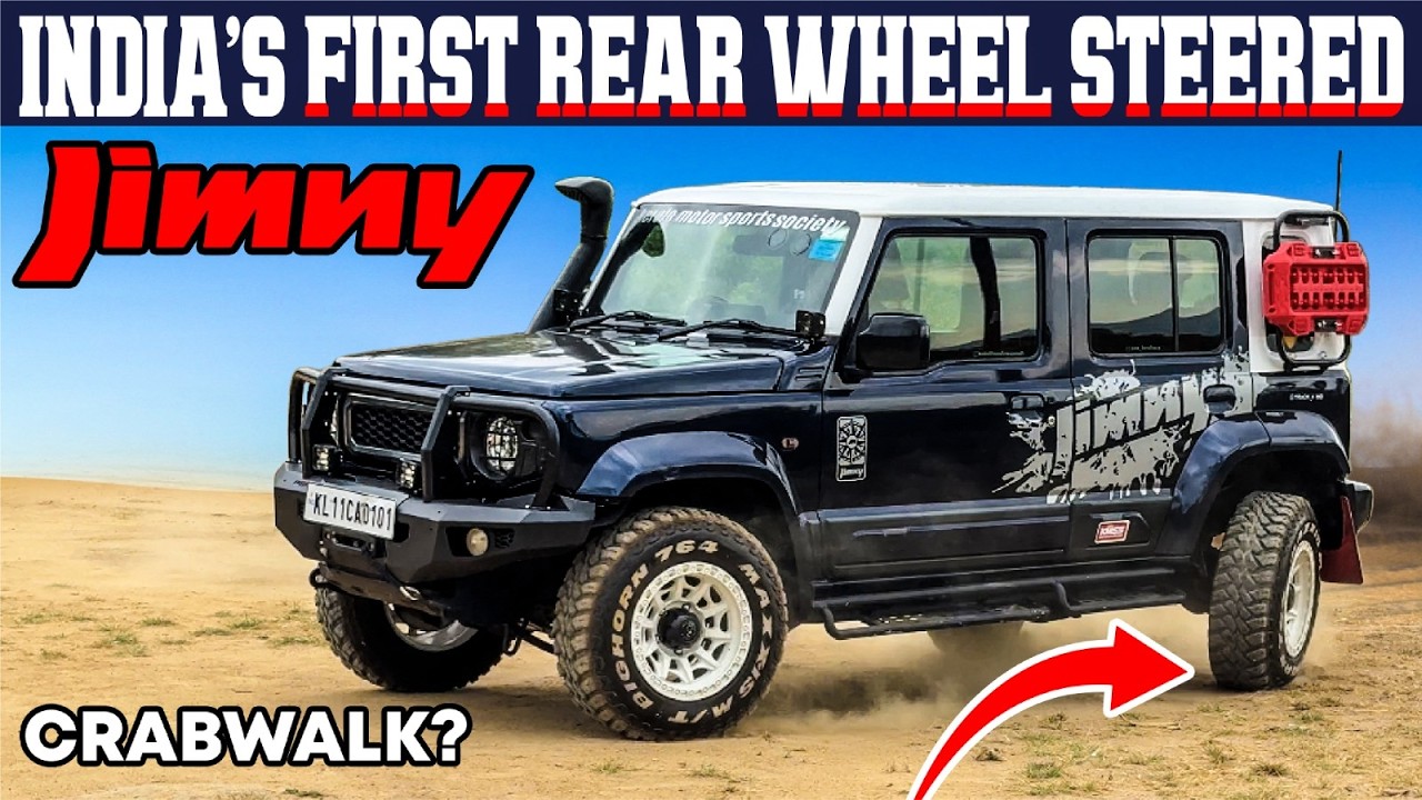 India's First Custom Modded Rear Wheel Streered Jimny With Crabwalk 🔥