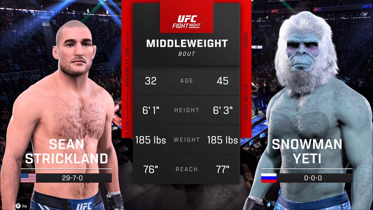 Yeti vs. Sean Strickland - EA Sports UFC 5 - Epic Fight