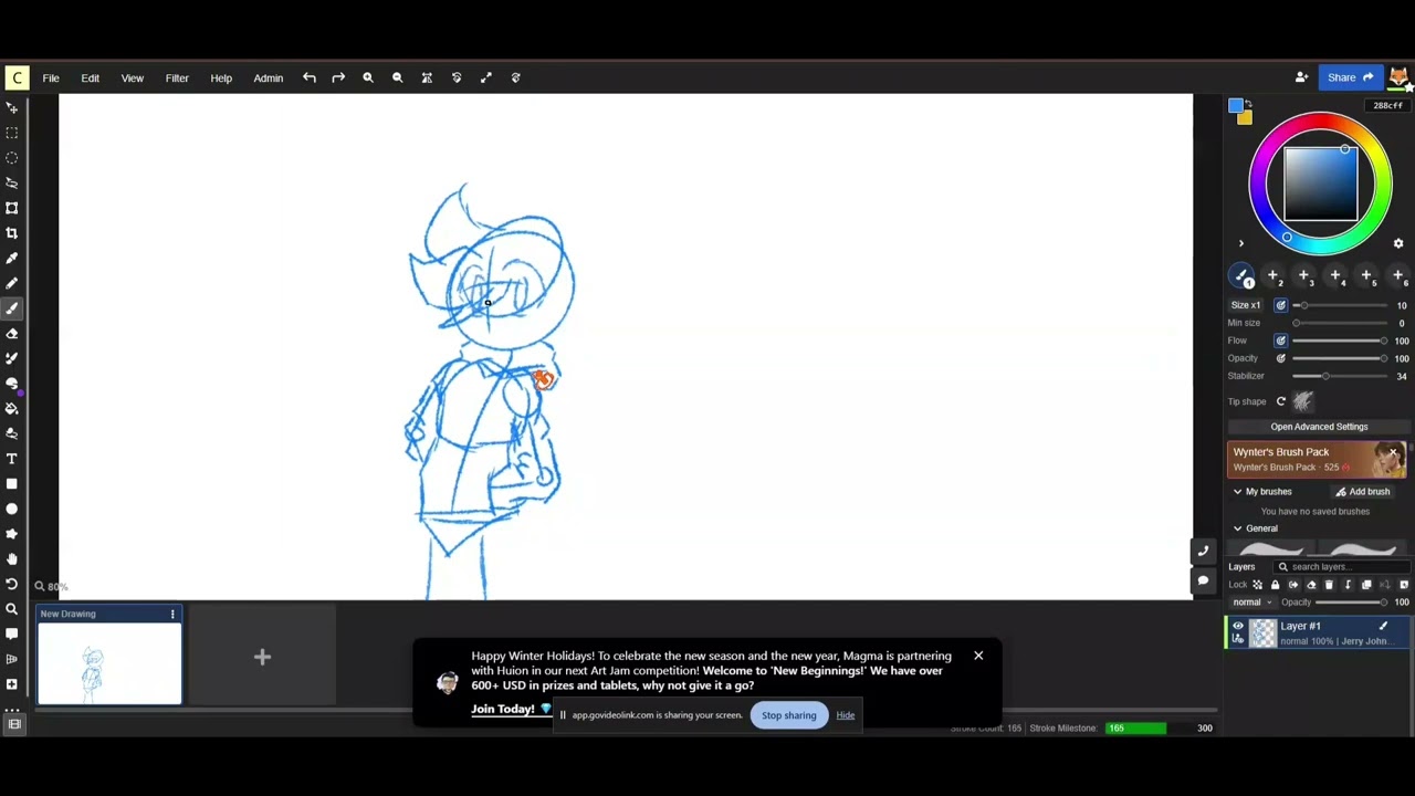Trying Magna drawing for the first time