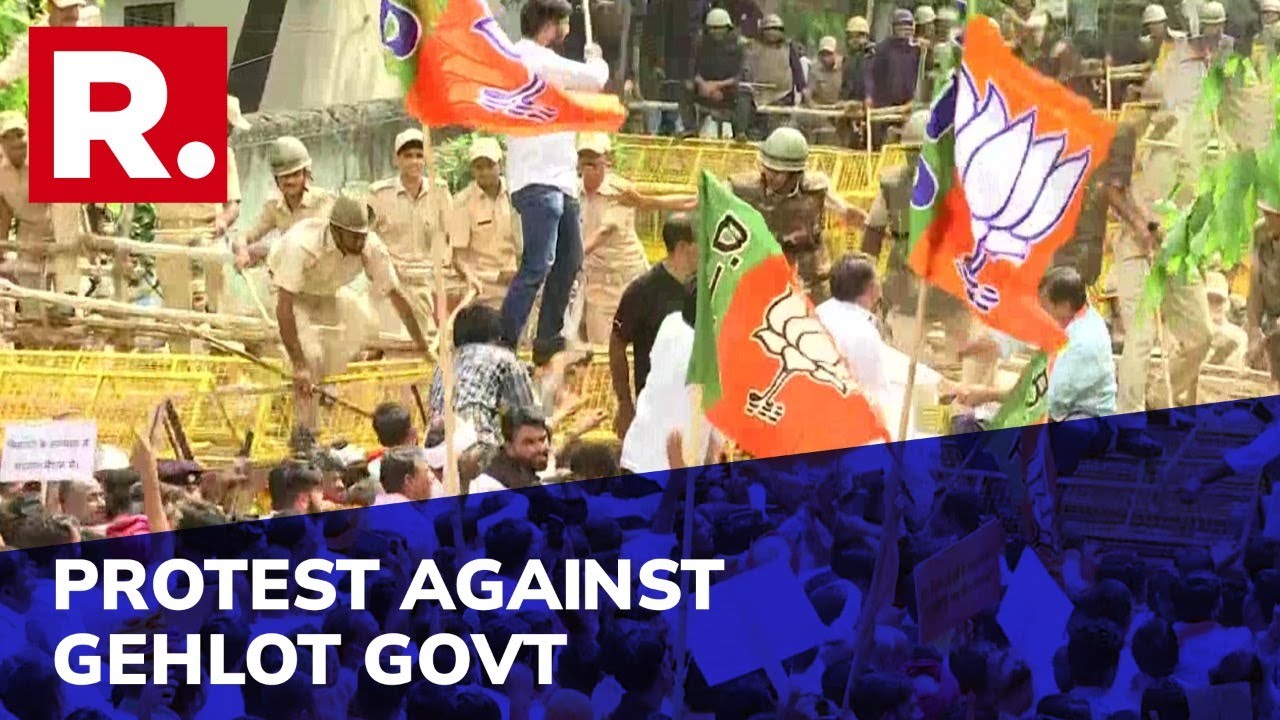 Massive BJP Protest In Rajasthan's Jaipur After Lumpy Skin Disease Kills Thousands Of Cattle