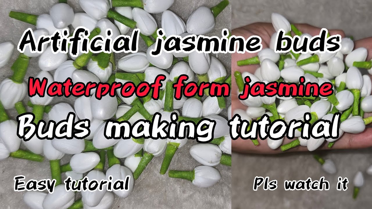 Artificial waterproof jasmine buds making | form jasmine buds making #jasmine #jasminebudsmaking