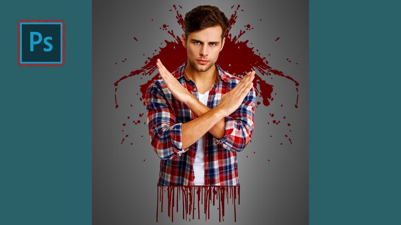 How to Make Splatter Effect in Photoshop - Adobe Photoshop Tutorial