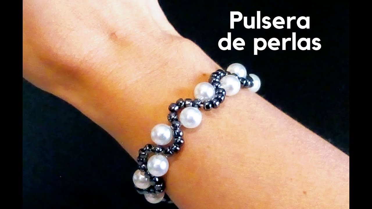 Pulsera/Pulso/Brazalete de perlas/Como hacer bisuteria paso a paso/Tutorial: Pulsera paso a paso