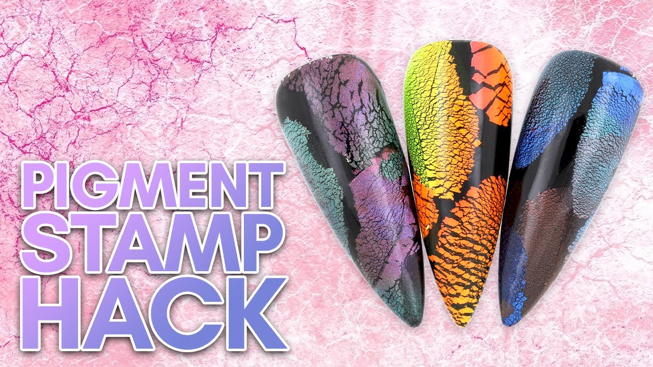 Pigment & Acrylic Paint Stamp HACK | Popular Nail Trends 💅