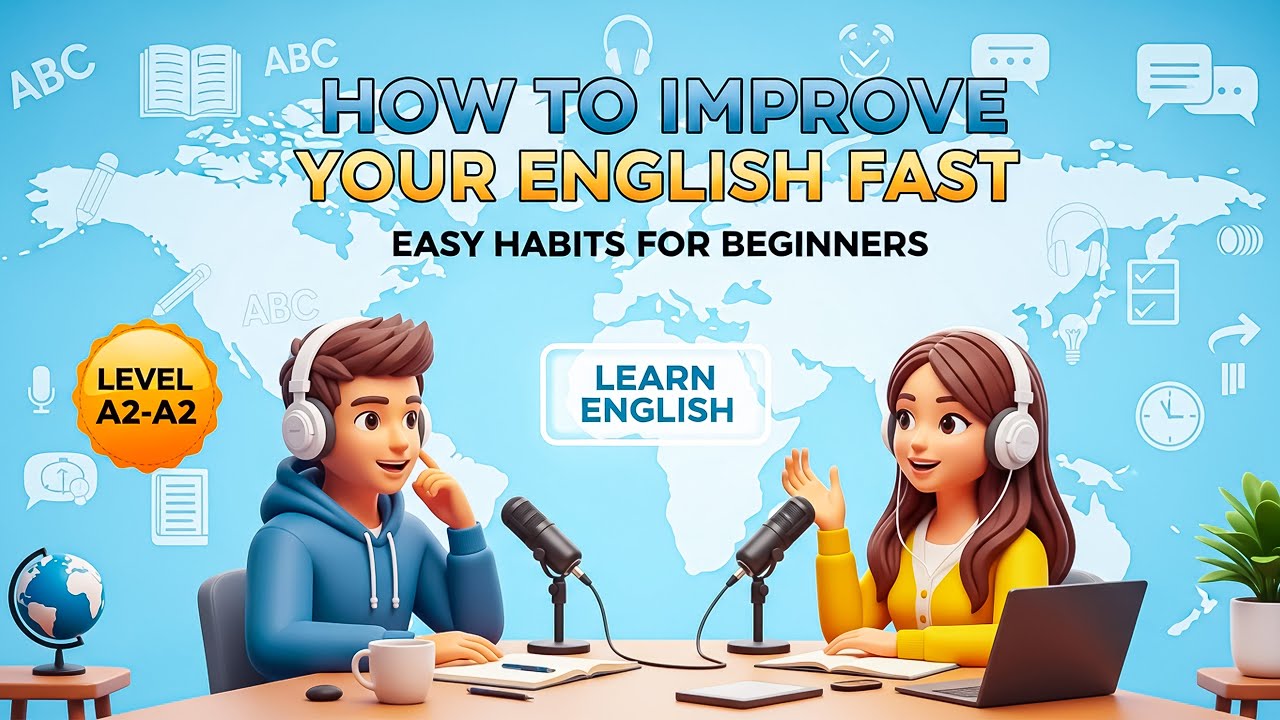 How to Improve English Fast 🔥 | Easy Daily Habits for Beginners (A1-A2) | English Podcast