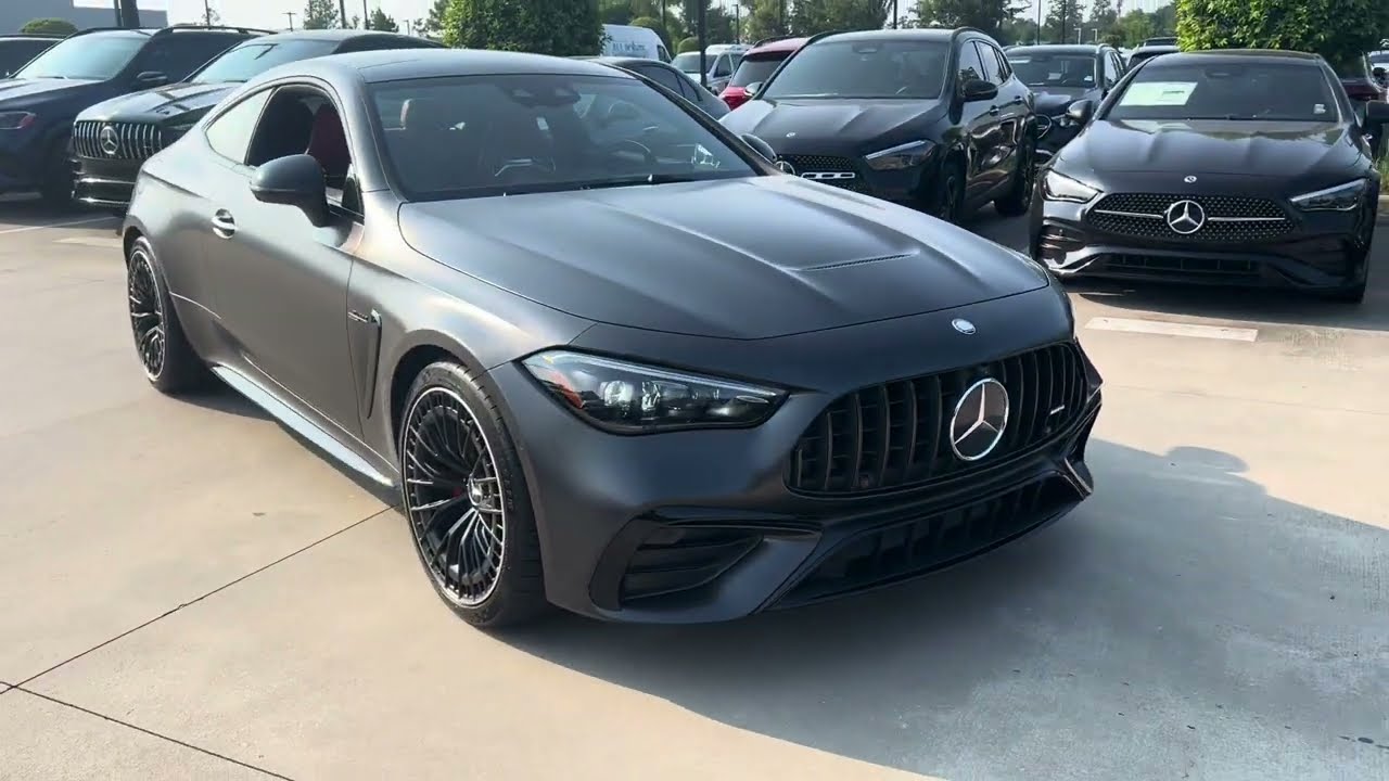 2025 CLE 53 AMG Coupe &ndash; Graphite Grey Magno Meets Power Red Interior!