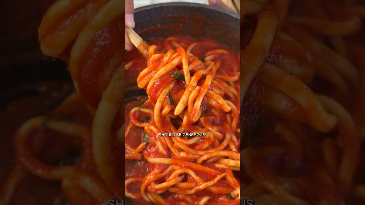 Tuscan Garlic Pasta - Pici All'Aglione