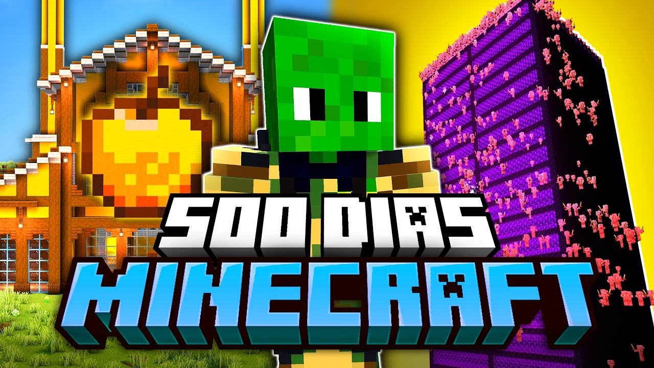 Sobrevivi 500 DIAS no Minecraft Hardcore
