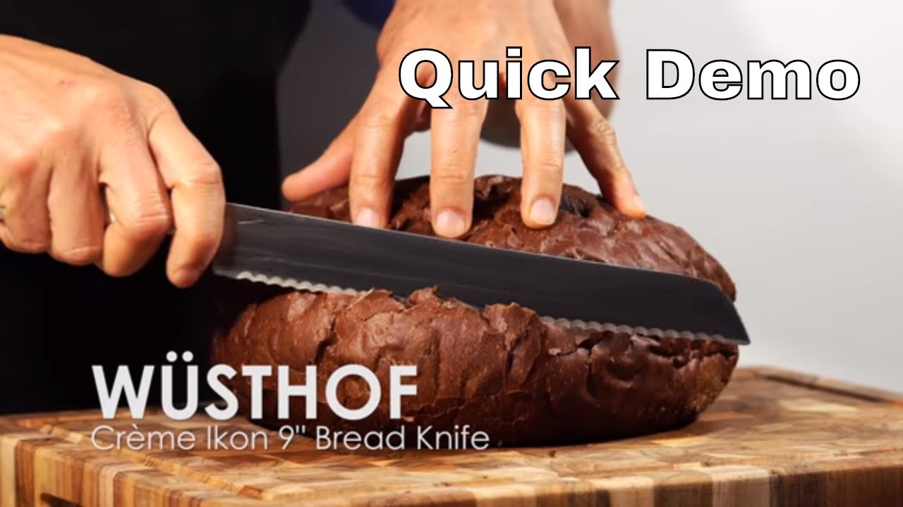 WUSTHOF Creme Ikon 9 Inch Bread Knife - Quick Demo