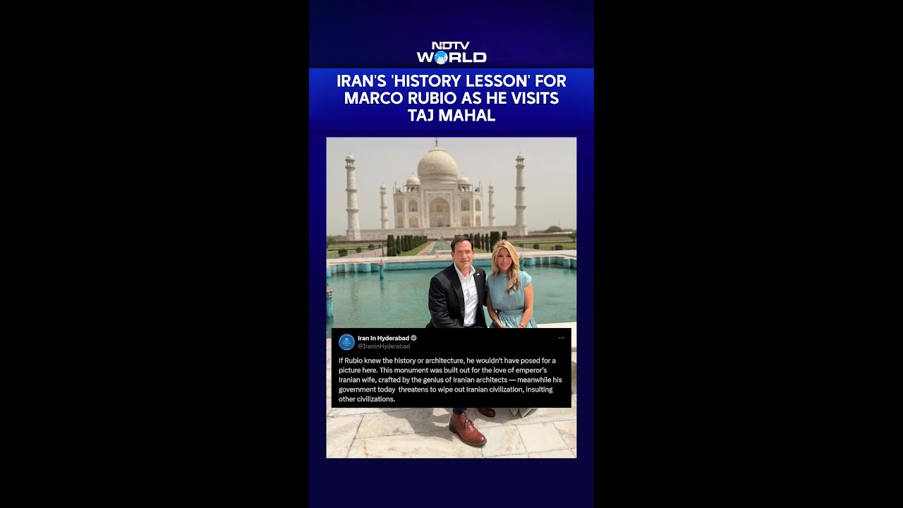 Iran's 'History Lesson' For Marco Rubio As He Visits Taj Mahal