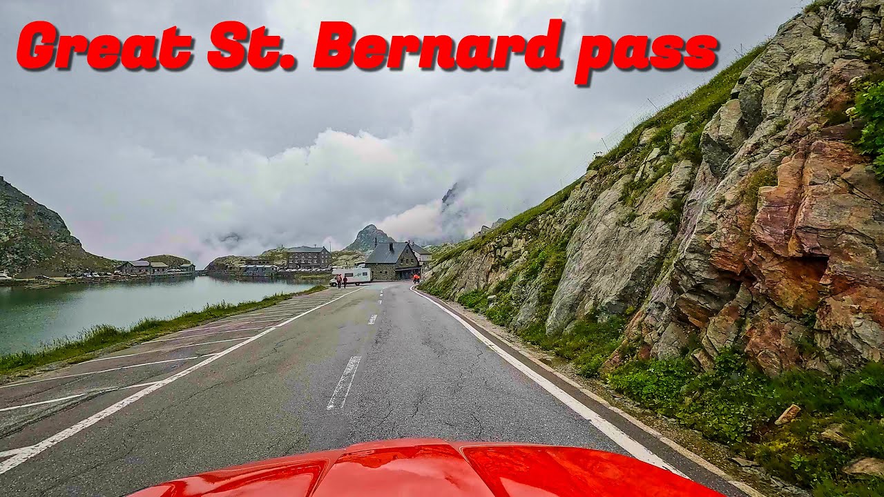 Driving in Switzerland - from Martigny  to Great St. Bernard pass (Col du Grand Saint-Bernard).