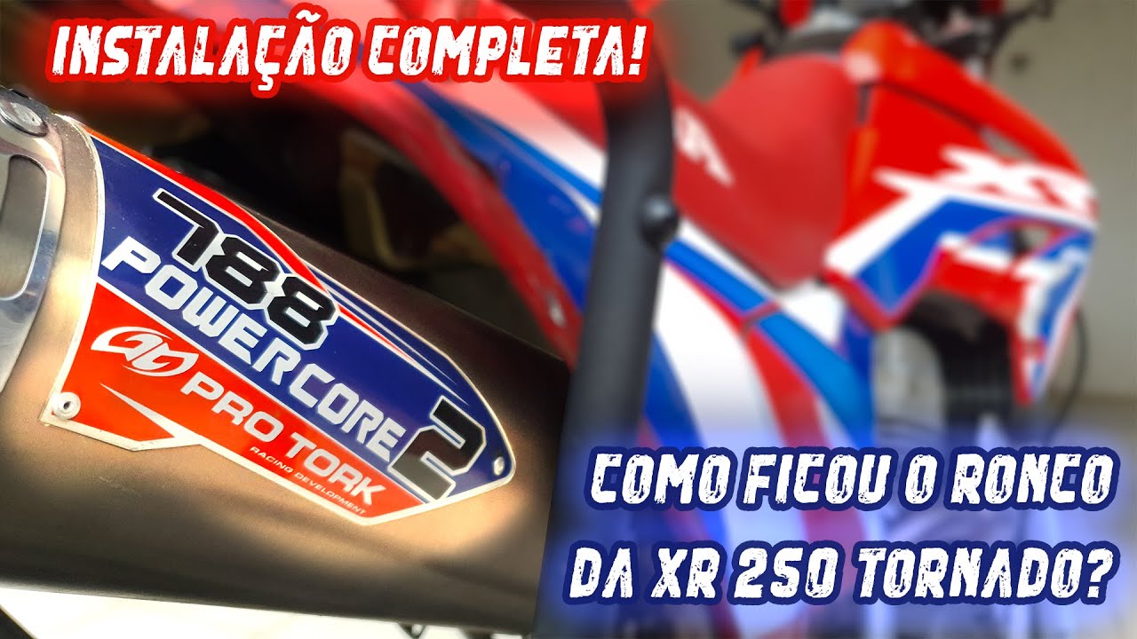 UNBOXING E INSTALA&Ccedil;&Atilde;O DO ESCAPAMENTO   PRO TORK POWER CORE 2 NA XR 250