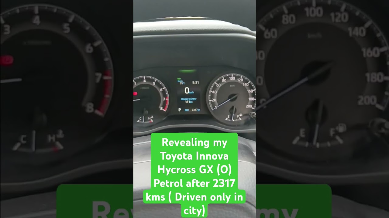 Revealing my Toyota Innova hycross GX O Pertol Average #Toyota Innova Hycross #automobile