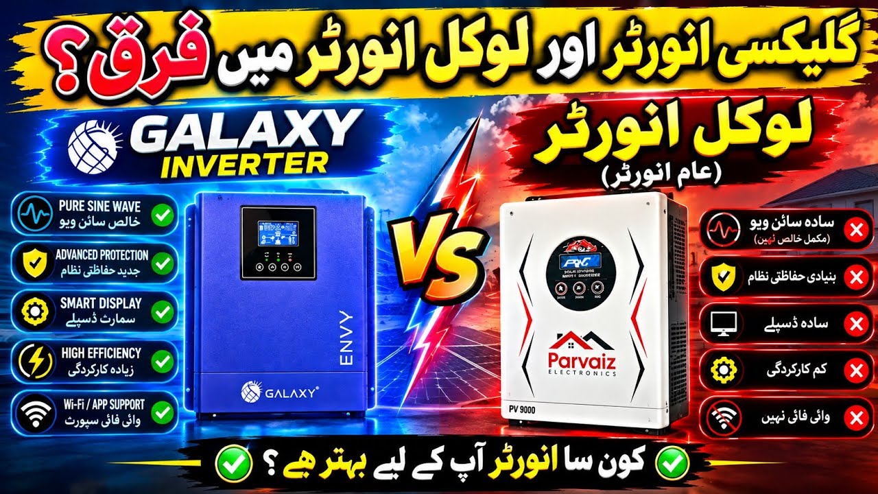 Galaxy Envy vs Local Desi Inverter Comparison | Best Solar Inverter Review in Pakistan 2025