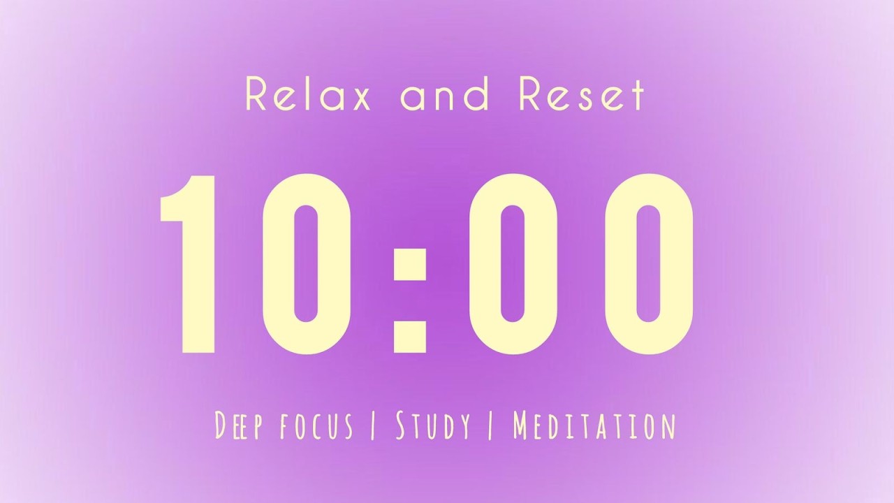 10-Minute Purple Aura Aesthetic Timer | Aesthetic silent countdown for deep focus and study