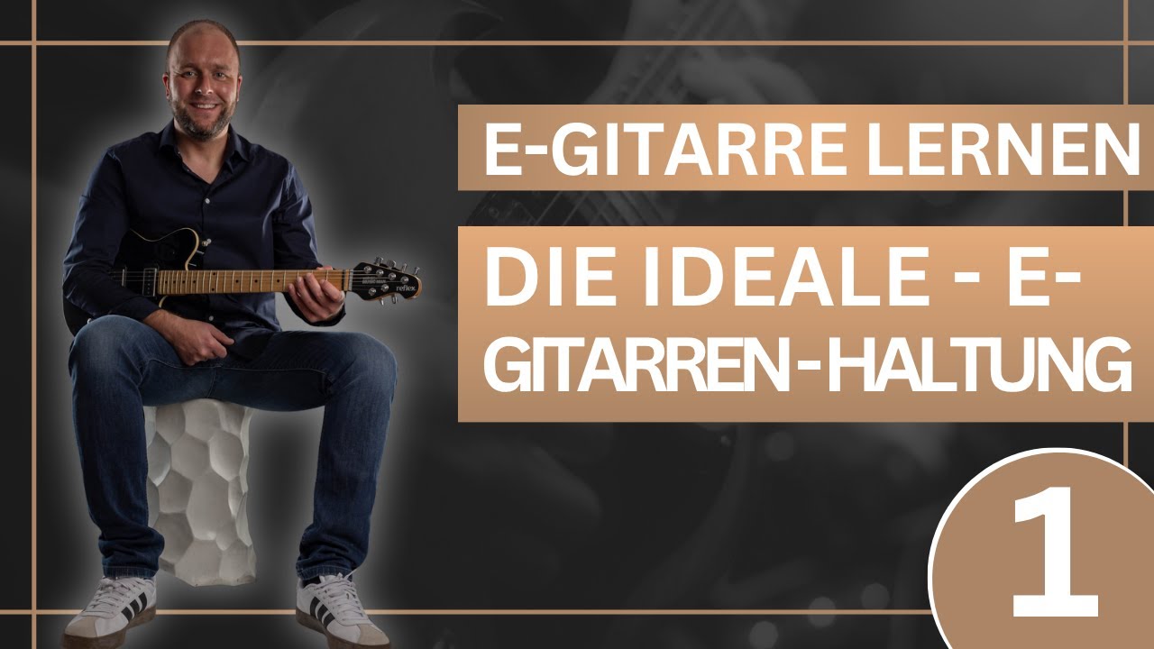 Haltung der E-Gitarre | 2 M&ouml;glichkeiten im Sitzen E-Gitarre zu lernen | gitarrenclips.de
