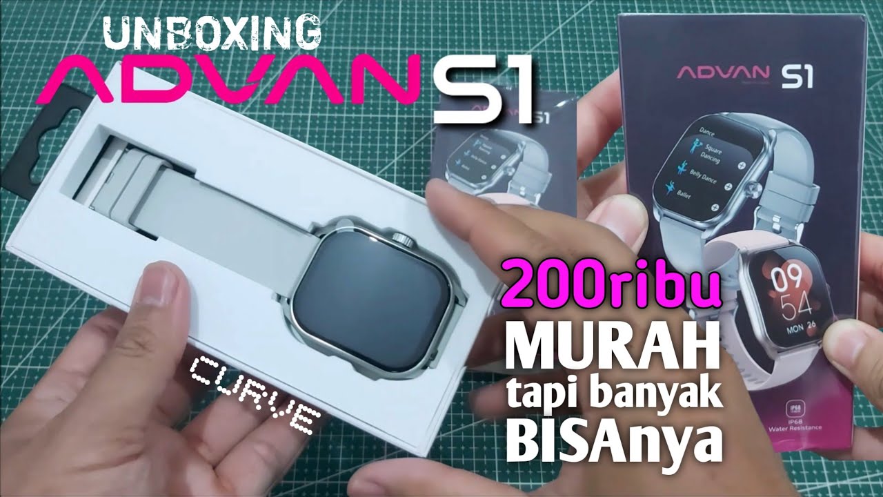 UNBOXING‼️ADVAN Smartwatch S1 | AI Voice | IPS 2.1 inch | Waterproof | Bluetooth Call #tokopedia