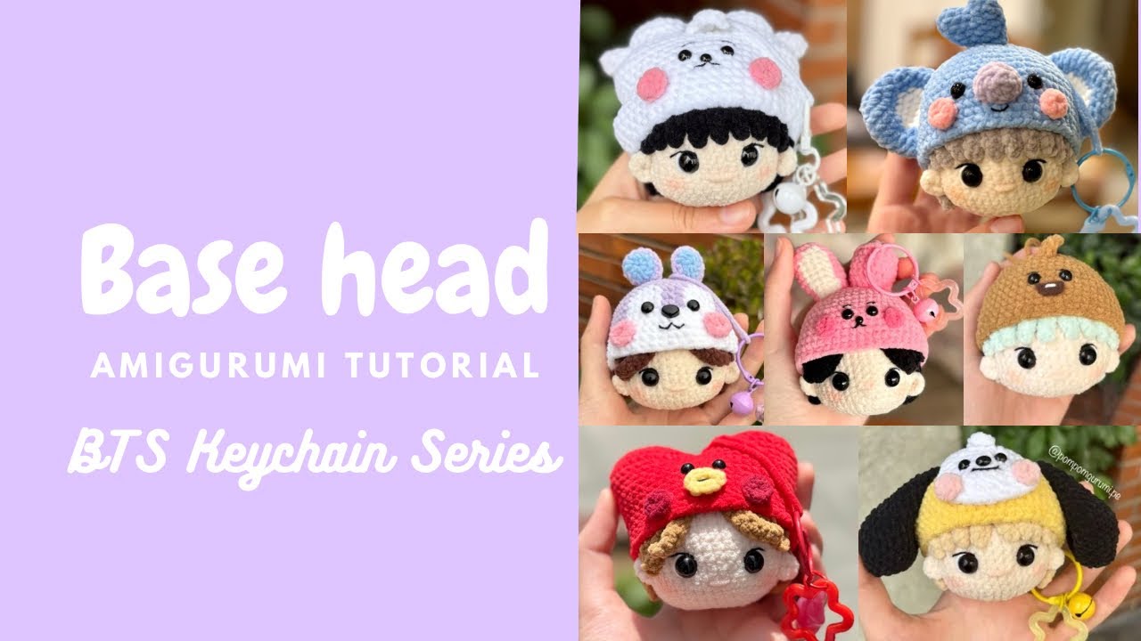 Amigurumi Base Head Tutorial (UPDATED) | BTS Keychain Series