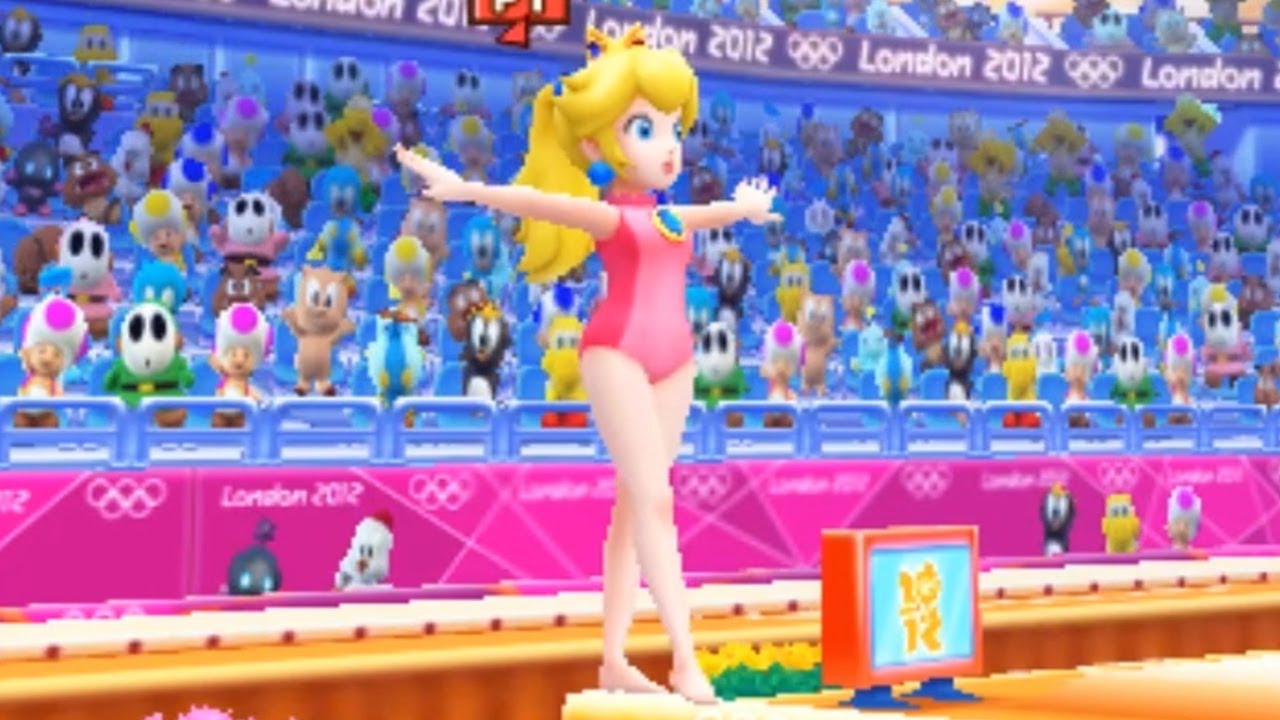 Mario & Sonic at the 2012 London Olympic Games (3DS) - All Charatcers Balance Beam Gameplay