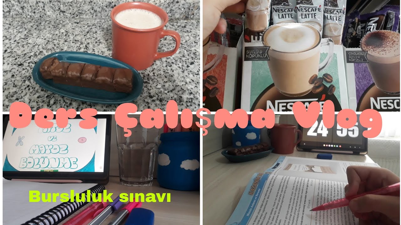 Ders &Ccedil;alışma Vlog💚#bursluluksınavı #coffee #lgs2024