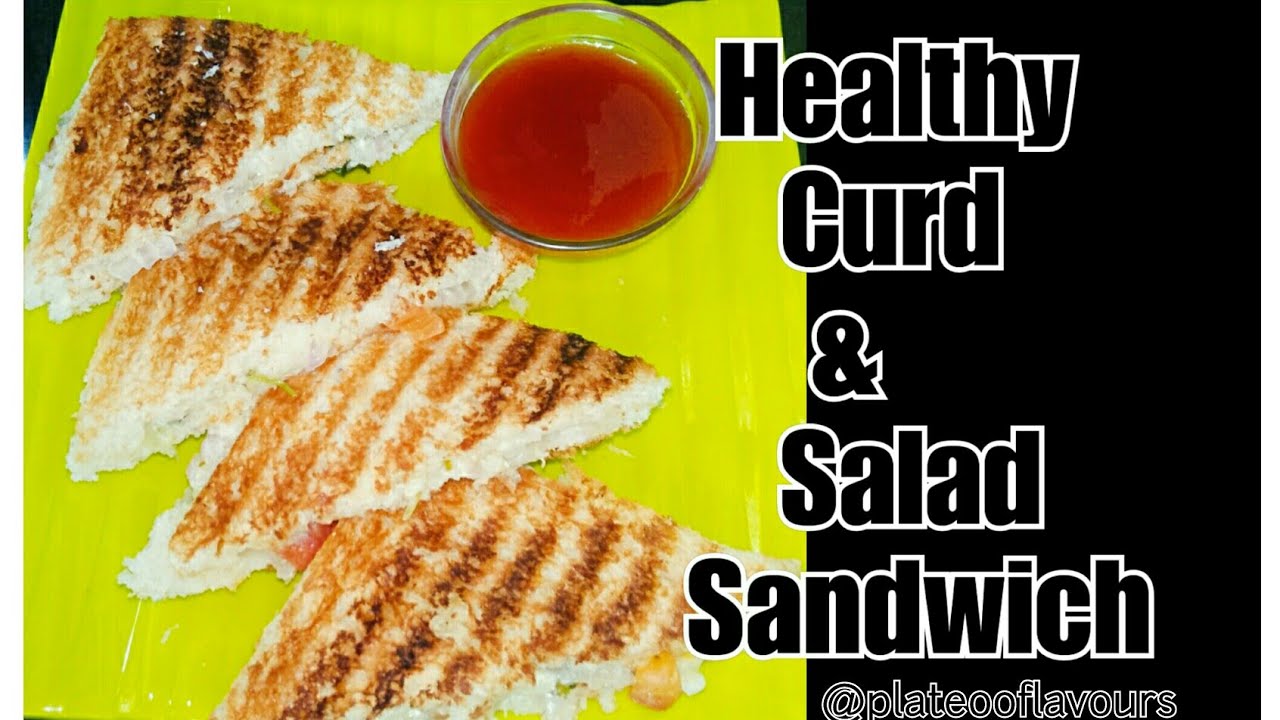 Curd and Salad Sandwich | Healthy Sandwich |Easy Sandwich Recipe|Diet Sandwich|Easy Breakfast recipe