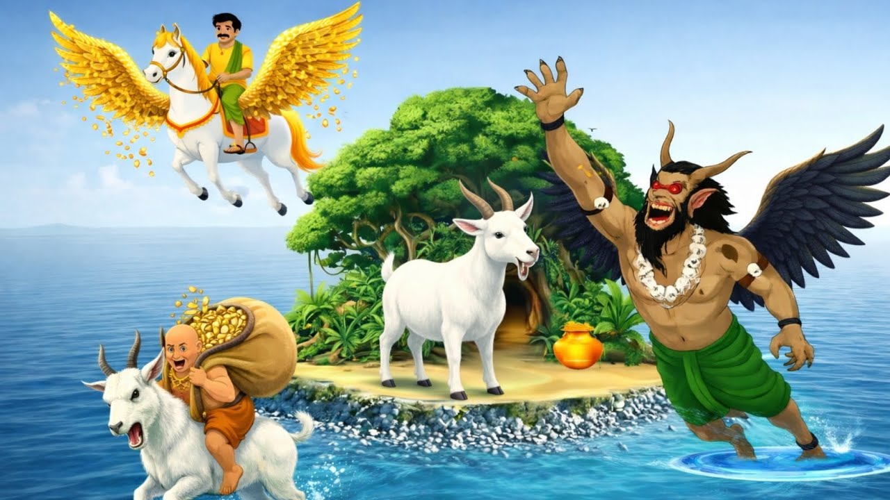 काली गुफा का रहस्य और जादुई बकरी | Hindi Story | Hindi Kahaniya | Moral Stories | Cartoon