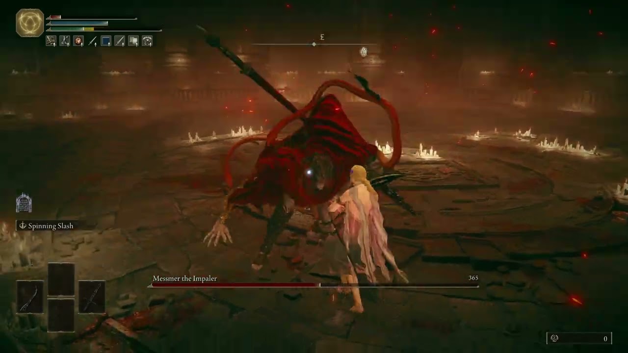 Messmer the Impaler - RL1, NG+7, weapon level 0, Scadu Blessing 0, no hit/status