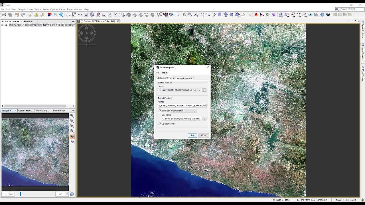 Resampling Citra Sentinel 2