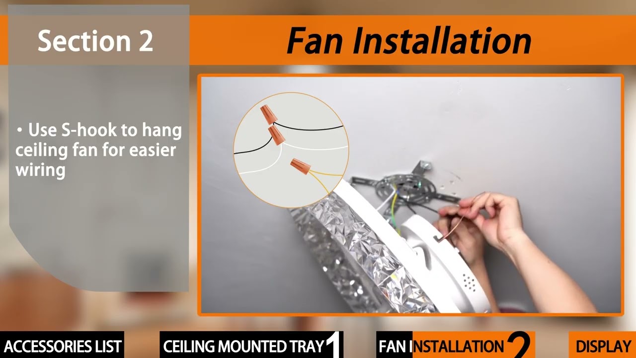 How to install addlon Modern Ceiling Fans with Lights and Remote, Flush Mount, Ceiling Fans