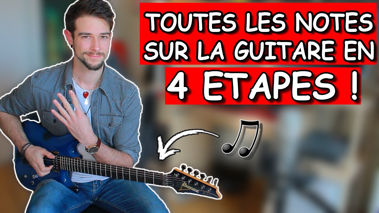 REPÉREZ FACILEMENT TOUTES Les NOTES sur la GUITARE ! (en 4 étapes)